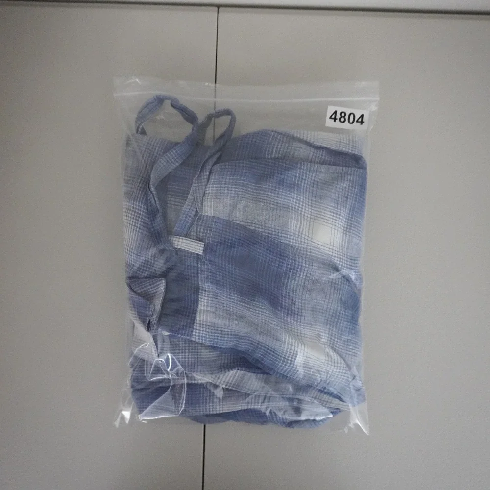 Reformation Tapered Pants Womens 27 Blue Plaid High Rise Linen Tie Waist
